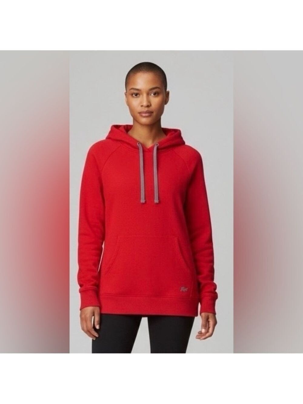 𝅺Roots red hoodie crewneck drop shoulder long sleeve draw string size small